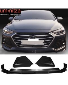 Fits 17-18 Hyundai Elantra SPW Style Front Bumper Lip PP