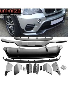 Fits 11-13 BMW X5 E70 Lci Model Front & Rear Bumper Lip Spoiler Kit 13Pcs PP