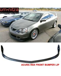 Fits 02-04 Acura RSX DC5 TR Style Front Bumper Lip Spoiler Unpianted Black PU