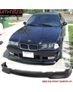 Fits 92-98 BMW E36 3 Series M Sport Front Bumper Lip Spoiler Unpainted - PU