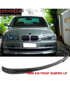 Fits 99-01 BMW E46 3 Series 4Dr Sedan H2 Style Front Bumper Lip Spoiler - PU