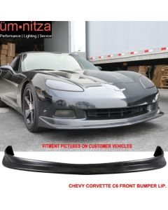 Fits 05-13 Chevy Corvette C6 Base Models ZRL Style Front Bumper Lip PU Unpainted