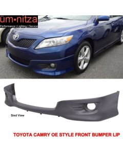 Fits 10-11 Toyota Camry OE Factory Style Front Bumper Lip Spoiler Unpainted - PU