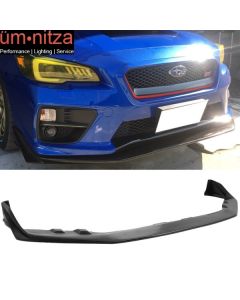 Fits 15-17 Subaru WRX STI S208 Style 1 Piece PU Front Bumper Lip Chin Spoiler