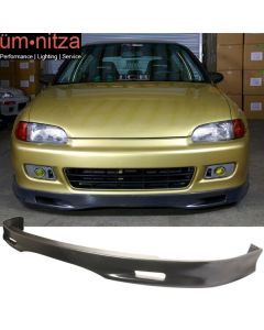 Fits 01-03 Honda Civic Sedan Coupe Spoon Style Front Bumper Lip Spoiler PU