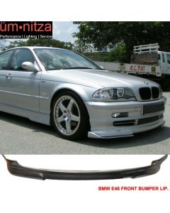 Fits 99-03 BMW E46 3-Series Front Bumper Lip Spoiler H Style Unpainted PU