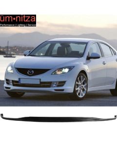 Fits 09-11 Mazda 6 DS Style Front Bumper Lip Spoiler Body Kit Unpainted Black PU