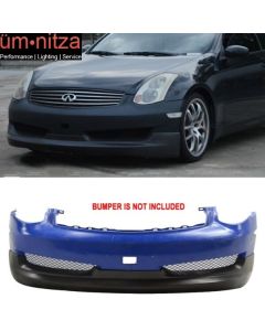 Fits 06-07 Infiniti G35 Coupe 2Dr Sport G Style Front Bumper Lip Spoiler - PU