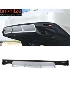 Fits 18-19 Toyota Camry V2 Style Black PP Rear Bumper Lip Diffuser