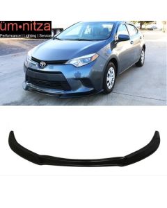 Fits 14-16 Toyota Corolla L LE GT Style Front Bumper Lip Spoiler Unpainted PU