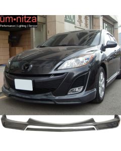 Fits 09-11 Mazda 3 Mazda3 4Dr K Style Front Bumper Lip Spoiler - PU