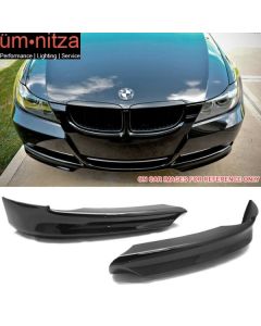 Fits 06-08 BMW 3 Series E90 2PCS Front Bumper Lip Splitters #475 Sapphire Black