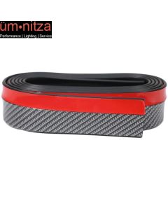 Universal Fitment Carbon Fiber Print Adhesive Strips Front bumper Lip 98 Inch