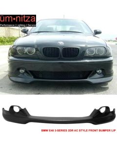 Fits 04-06 BMW E46 3-Series LCI AC Style Front Bumper Lip Spoiler - PU