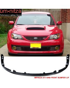 Fits 08-10 Subaru Impreza WRX STI Style Front Bumper Lip Spoiler Unpainted PP