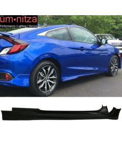 Fits 16-20 Honda Civic Coupe 2Dr Only HF-P Style Side Skirts Unpainted PU