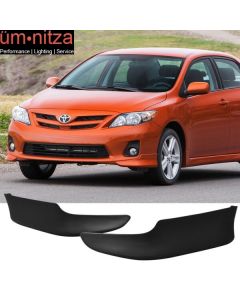 Fits 11-13 Toyota Corolla OE Factory Style Front Bumper Lip Splitter Winglet PP