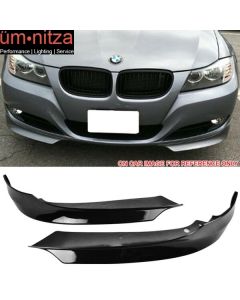 For 09-12 BMW E90 3-Series OE Style Front Bumper Lip Splitters Painted 475 Black