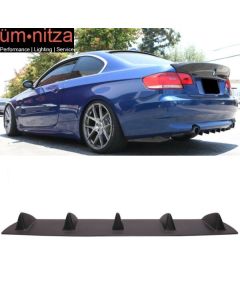 Fits 06-13 3 Series E90 E91 E92 E93 Rear Bumper Lip Diffuser 5 Fin Matte Black