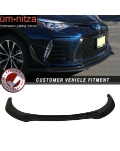 Fits 17-19 Toyota Corolla Type S GT Front Bumper Lip Chin Spoiler - PU