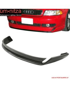 Fits 96-01 Audi A4 B5 Type-on Style Front Bumper Lip Spoiler Unpainted Black PU