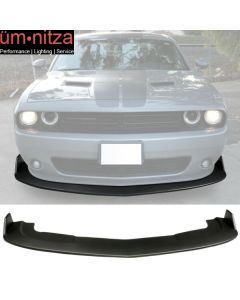 Fits 15-23 Dodge Challenger SXT Matte Black PP Front Bumper Lip Spoiler Splitter