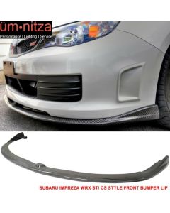 Fits 08-10 Subaru Impreza WRX STI CS Style Front Bumper Lip Spoiler Carbon Fiber