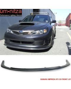 Fits 08-10 Subaru Impreza WRX STI CS Style Unpainted Front Bumper Lip Spoiler PU