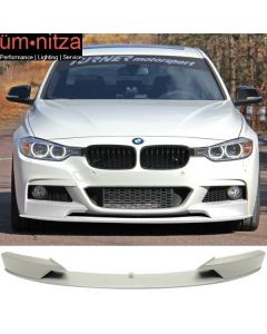 Fits 12-18 F30 3 Series Performance Front Lip Painted Alpine White III #300