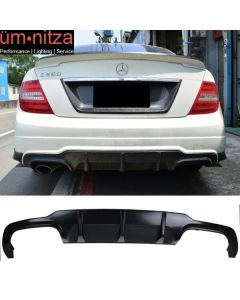 Fits 12-15 Benz C Class C204 W204 LCI Sport Rear Bumper Lip Diffuser ABS