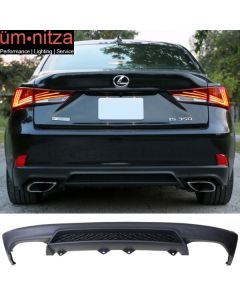 Fits 14-19 Lexus IS250 IS350 F Sport Only Rear Bumper Lip Diffuser Unpainted PP