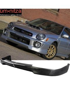 Fits 02-03 Subaru Impreza WRX Only V3 Style Front Bumper Lip Spoiler PU 2PC