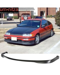 Fits 90-91 Honda CRX Si Only SIR Style Front Bumper Lip Spoiler Unpainted PU