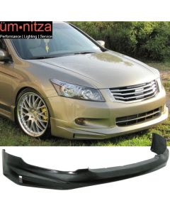 Fits 08-10 Honda Accord Sedan Mugen Style Front Bumper Lip Spoiler Splitter PU