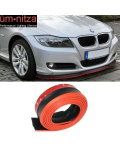 100" Universal Front Bumper Lip Rubber Body Kit Spoiler Splitter Chin Protector