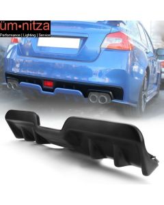 Fits 15-21 Subaru Impreza WRX STI Rear Bumper Lip Diffuser Matte Black - PP