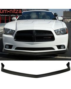 Fits 11-14 Dodge Charger Rallye Front Bumper Lip For Non SRT - Polyurethane