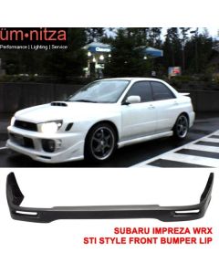 Fits 02-03 Subaru Impreza WRX STI Front Bumper Lip Unpainted - PU