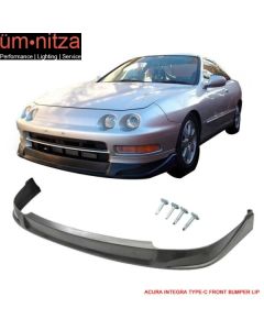 Fits 94-97 Acura Integra Type C Style PU Front Bumper Lip Spoiler Kit Unpainted