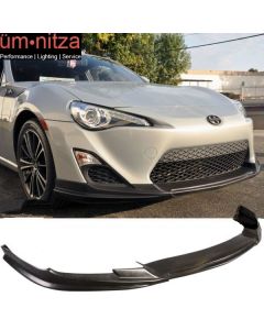 Fits 13-16 Scion FR-S Type-T Style Front Bumper Lip Spoiler Unpainted Black PU