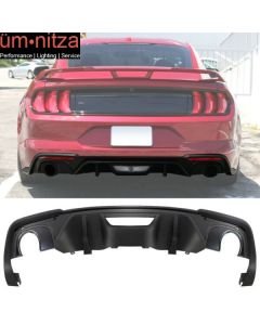 Fits 18-19 Mustang EcoBoost GT Rear Diffuser & Muffler Tip (Single Outlet Style)