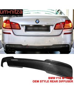 Fits 11-16 F10 Single Outlet Exhaust MT Msport OE Rear Diffuser CF