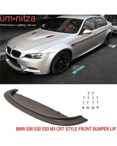 Fits 08-13 BMW M3 Only CRT Style Front Bumper Lip Spoiler Kit Splitter PU