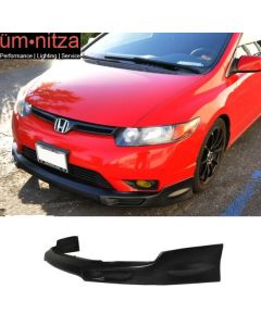 Fits 06-08 Honda Civic Coupe Mugen Style Unpainted Front Bumper Lip Spoiler PU