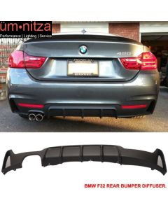 Fits 14-20 BMW F32 428i 430i M Performance Rear Bumper Lip Single Dual Exhaust