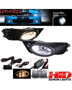 6000K Hid Fits Honda Civic 09-11 4Dr Sedan Clear Lens Fog Lights Kit RH LH