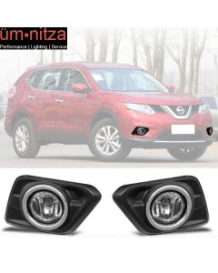 Fits 04-14 Rogue Assembly Fog Lights Lamps Cler Replacment Pair