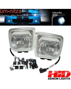 8000K Hid Fits 96-98 Honda Civic EK JDM Clear Lens Fog Lights Lamps