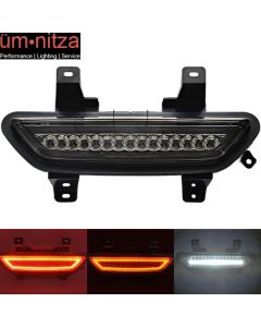 Fits 2015-2018 Mustang LED Rear Fog Light Brake Lamp Backup Reverse Light Black