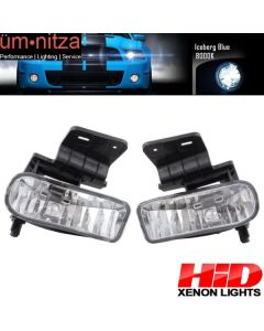 Fits 99-02 Chevy Silverado Clear Lens Fog Light 00-06 Suburban Tahoe+Hid8000K